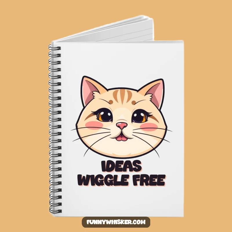 Funny Cat Notebook: Long Wiggly Whiskers - Journal Your Giggles Gift