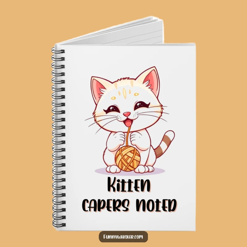 Funny Kitten Yarn Notebook - Adorable Journal for Playful Ideas