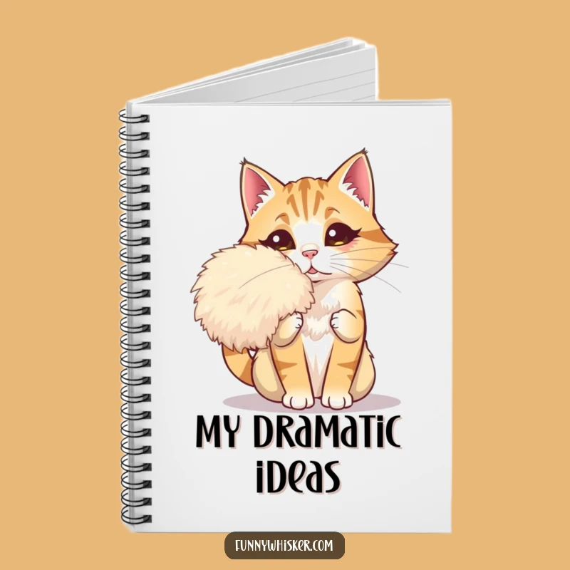 Funny Dramatic Cat Fan Notebook: Jot Down Diva Ideas