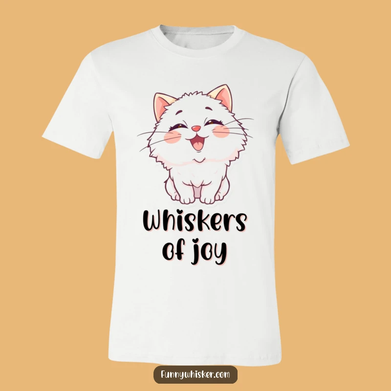 Funny Wiggling Whiskers Cat T-Shirt: Embrace Joyful Feline Fun