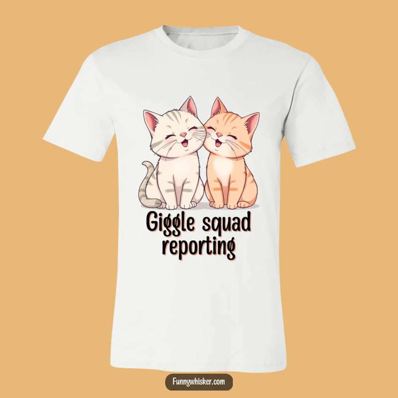 Funny Giggling Cats T-Shirt - Whimsical Whiskers, Perfect Funny Gift