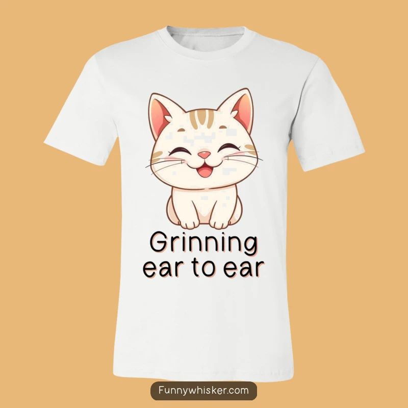 Funny Grinning Cat T-Shirt: Wear Your Joy, Ultimate Funny Gift