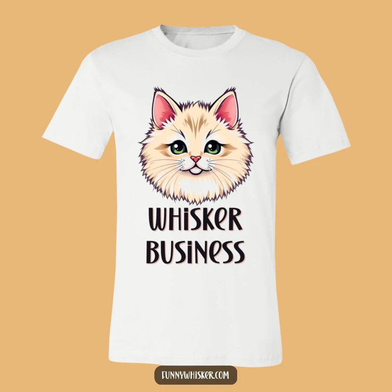 Funny Cat Whisker T-Shirt - Peek-a-Boo Kitty Tee!