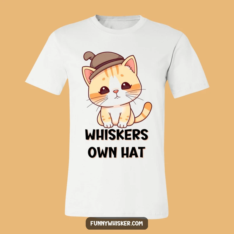 Funny Silly Hat Cat T-Shirt - Twitching Whiskers Fashion, Perfect Funny Gift