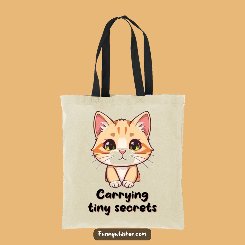 Funny Curious Cat Tote Bag - Stylish Peek-a-Boo Whisker Carryall, Fun Gift