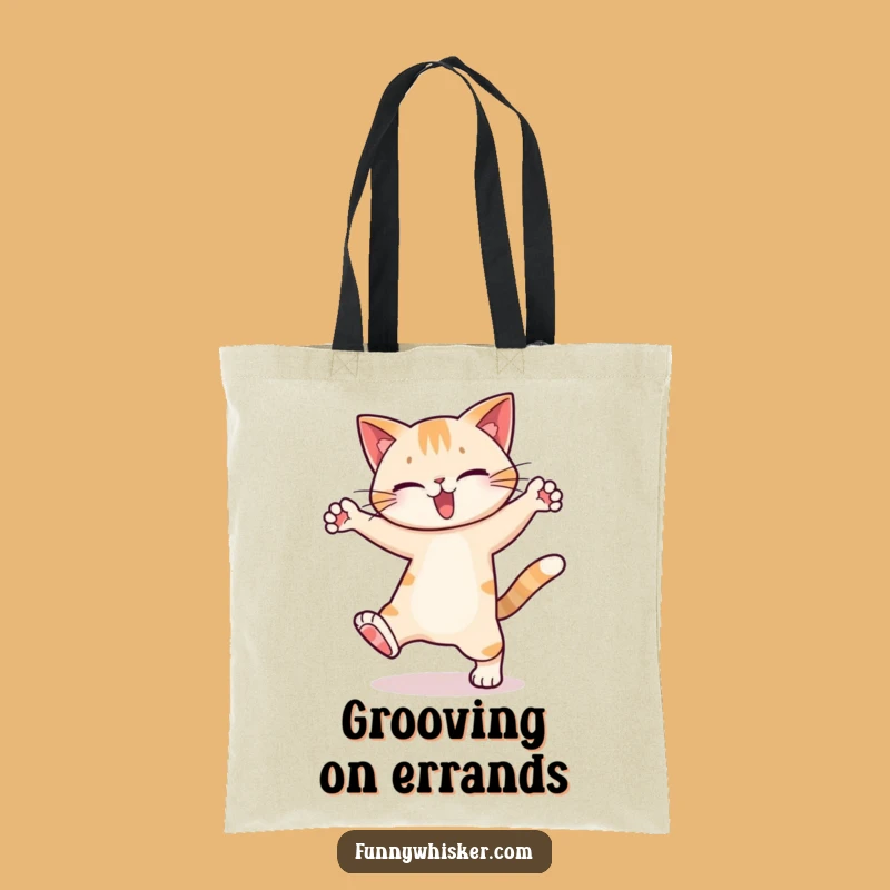 Funny Dancing Cat Tote Bag: Carry Your Rhythm - Practical Gift!