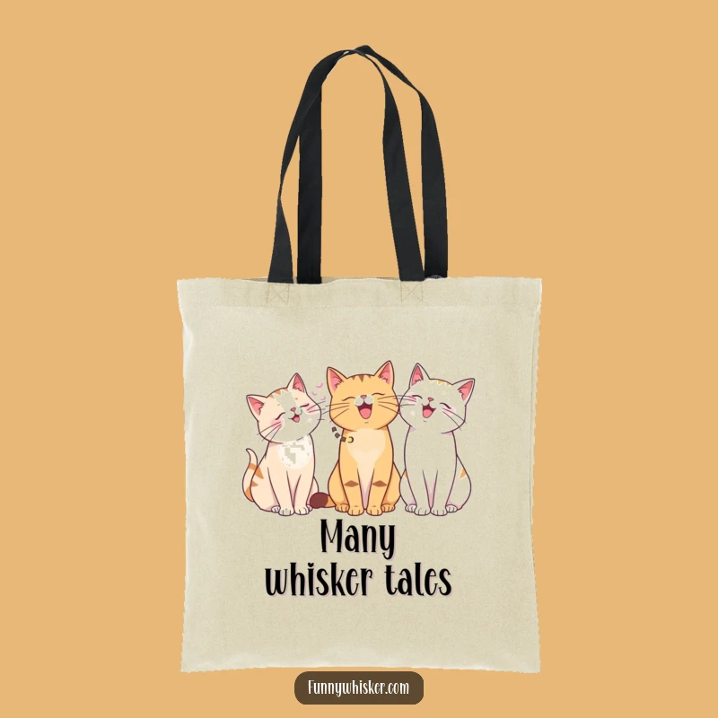 Funny Cat Giggle Tote Bag: Whisker Pals - Humorous Carryall Gift!